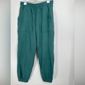Women’s Jogger Sweatpants Universal Thread Sz M Green Fleece Lined Lounge